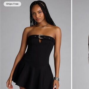 Elegant Black Strapless Dress